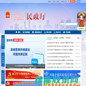 广西壮族自治区民政厅网站